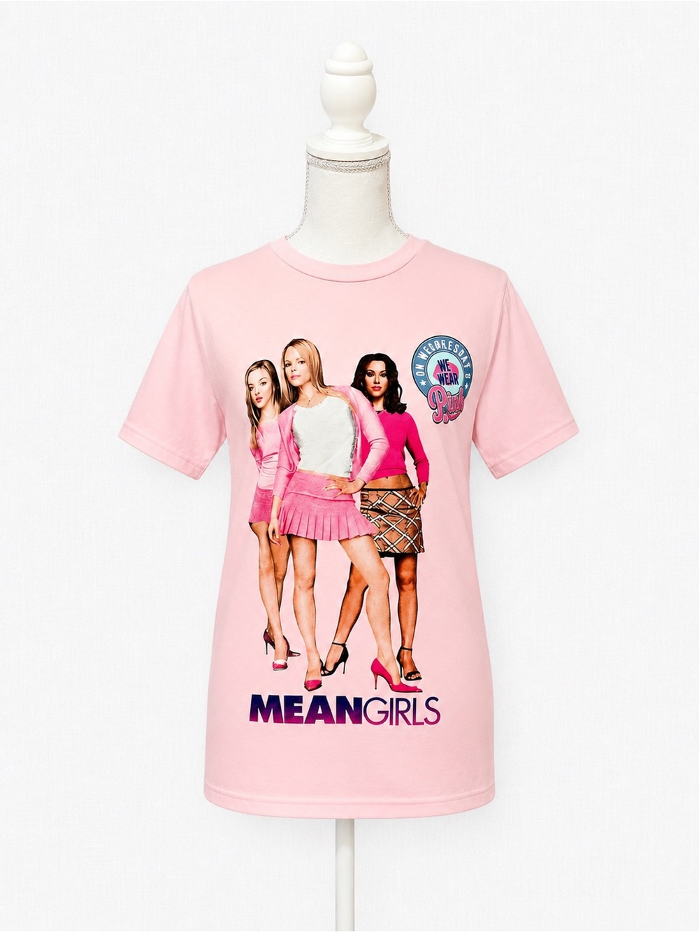 Mean Girls Pink Graphic Tee with Cast Artwork